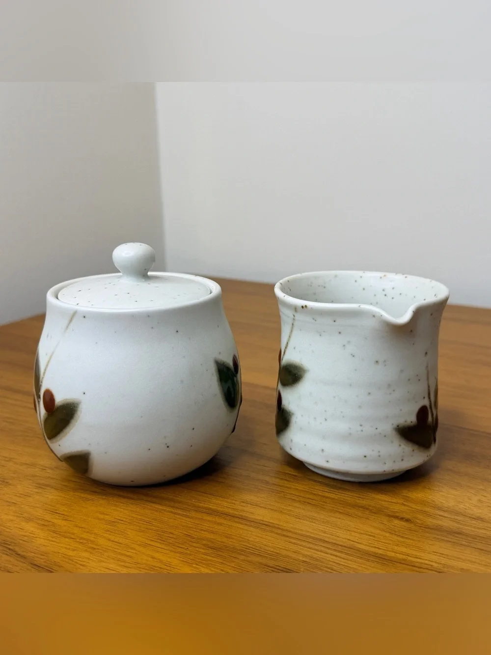 Vtg 1970s Otagiri Japan Bittersweet Creamer & Lidded Sugar Bowl Stoneware MCM